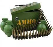 Kombat UK Kids Army Soilder Grenade & Bullet Ammo Belt & Tin Toy Play Set