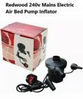 Redwood 240v Electric Air Bed Pump Inflator Camping Bed 130w Mains Air pump  