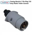 Towing Electrics 7 Pin Plug 12S Grey Plastic for Car Trailer Caravan E110