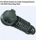 Pre-Wired Socket 2m Cable Towing Electrics 12N With Mounting Plate