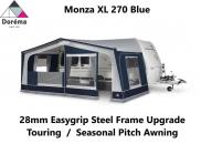 Dorema Monza XL 270 Seasonal Awning Blue 28mm Upgraded Steel Frame 