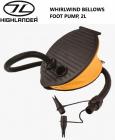 Highlander 2L Litre Airbed WHIRLWIND Bellows Foot Pump Inflates Deflates AIR006