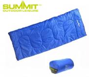 Summit Thermal Envelope Sleeping Bag 250G Camping Festivals Blue SUM611020