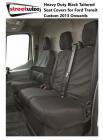 Heavy Duty Black Tailored Seat Covers for Ford Transit Custom 2013 Onwards