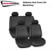 Streetwize Alabama Seat Cover Set Black/Grey 11pce Universal SWSC42