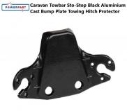 Caravan Towbar Sto-Stop Black Aluminium Cast Bump Plate Towing Hitch Protector