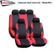 Streetwize Arkansas Seat Cover Set Black/Red Universal Fit SWSC55