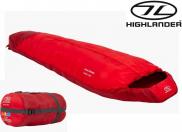 Highlander Trekker 250 Sleeping Bag Superlite Mummy 3 Season Red Travel Bag