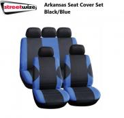Streetwize Arkansas Seat Cover Set Black/Blue Universal Fit SWSC56