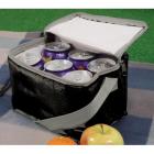 6 Can Cooler Bag Black 70D Nylon