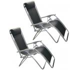 2 x Redwood Reclining Textoline Sun Camping Chair Lounger BBFC114