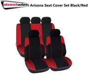 Streetwize Arizona Seat Cover Set Black/Red Universal Fit SWSC46