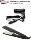 Streetwize 12V Car Hair Dryer and Hair Straighteners Set For Camping Festival