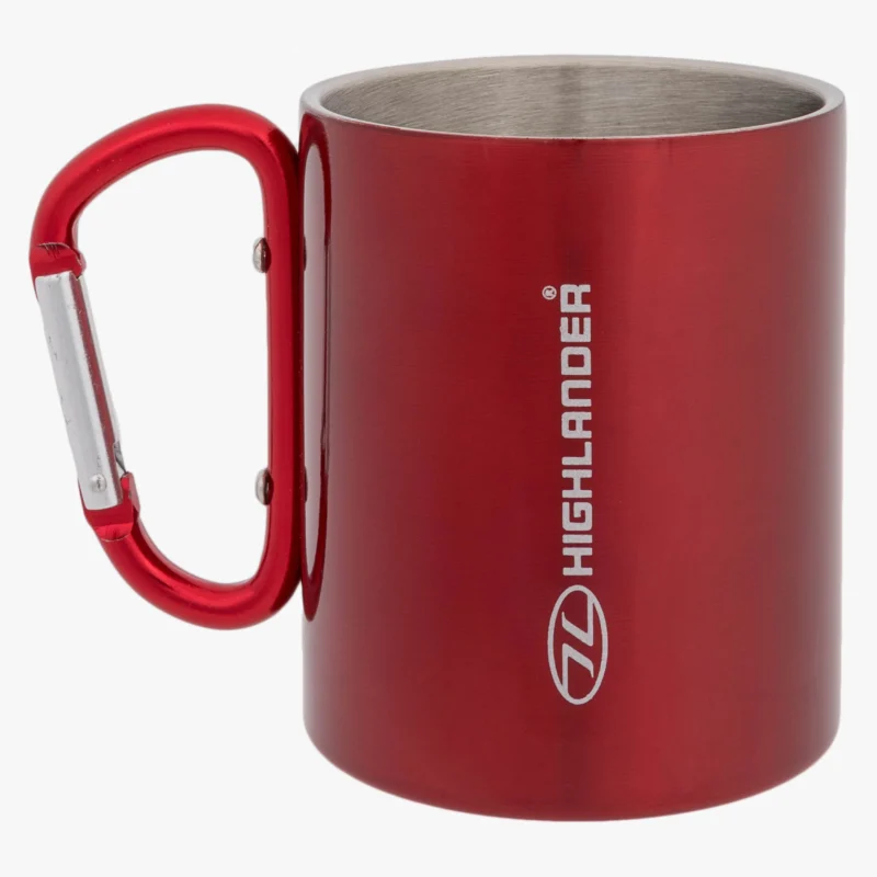 Highlander 300ml Mug Stainless Steel Karabiner Clip Handle Mug - Image 6